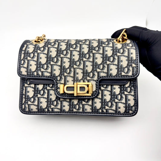 Preloved Christian Dior CD Lock Chain Flap Bag