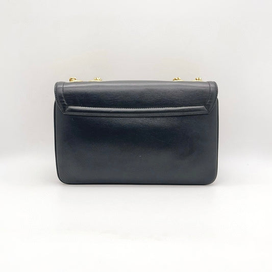 Preloved Gucci Black n Gold Rajah Shoulder Bag Medium