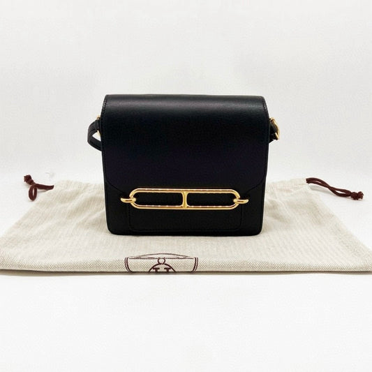 Preloved Hermes Black n Gold Roulis Mini 18