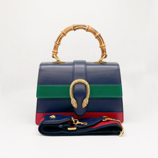 Preloved Gucci Dionysus Striped Bamboo Top Handle
