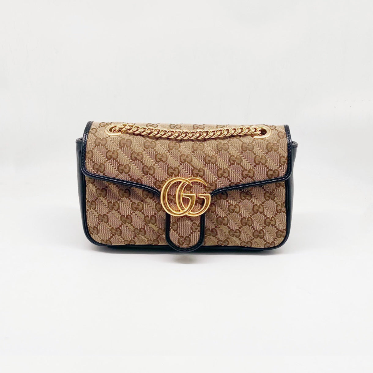 Gucci Black GG Supreme Messenger Bag - Preloved Gucci Handbags Canada