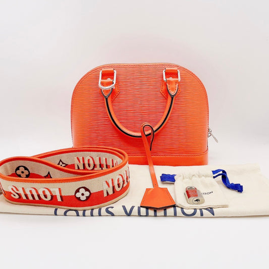 Preloved Louis Vuitton LV Alma BB (with two-color strap)