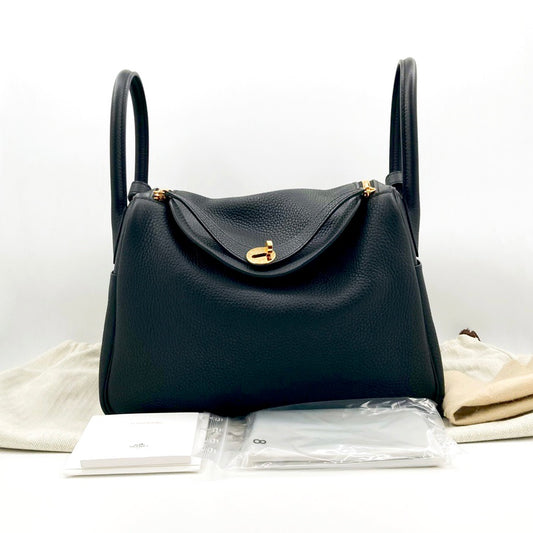 Preloved Hermes Black n Gold Lindy 30