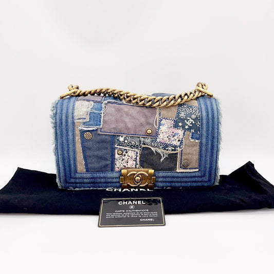 Preloved Chanel Boy Patchwork Medium