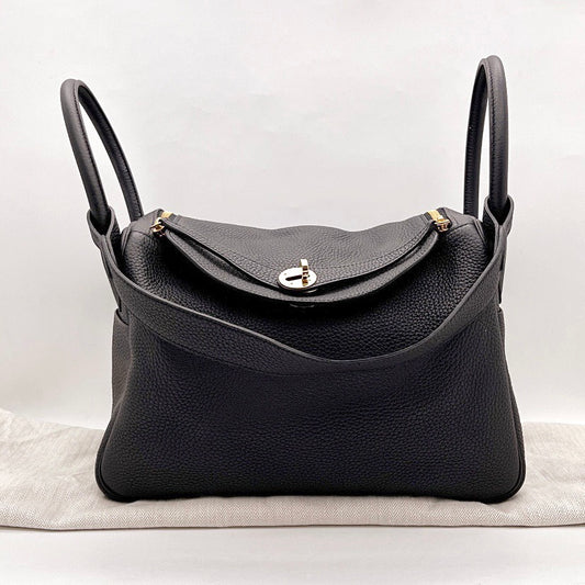 Preloved Hermes Black n Gold Lindy 30