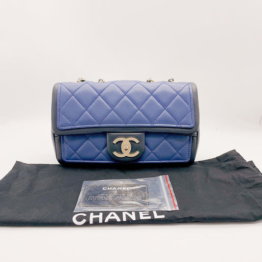 Preloved Chanel Two Tone Flap Mini Rectangle 20cm