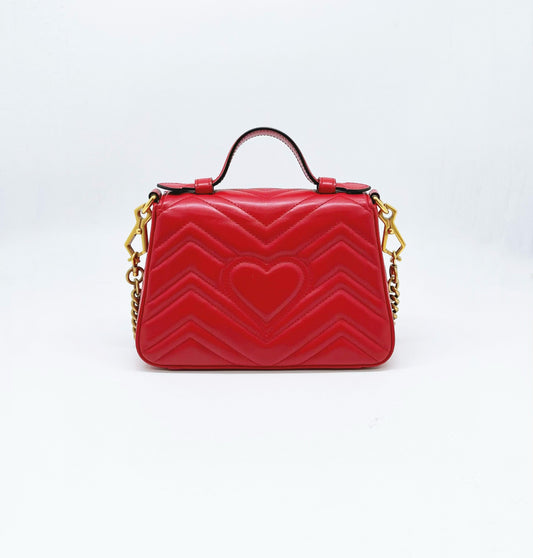 Preloved Gucci GG Marmont Top Handle Chain Shoulder Bag