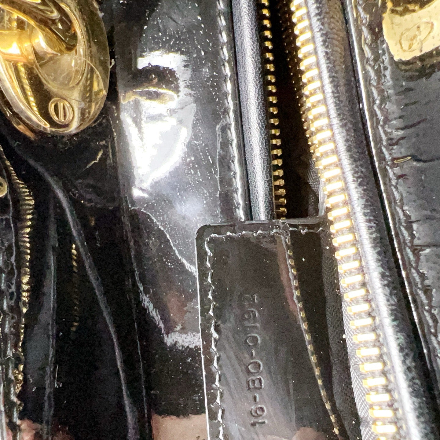 Preloved Christian Dior Black n Gold Lady Dior Large