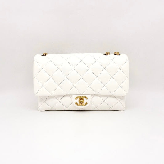 Preloved Chanel Pillow Crush Flap Bag Medium