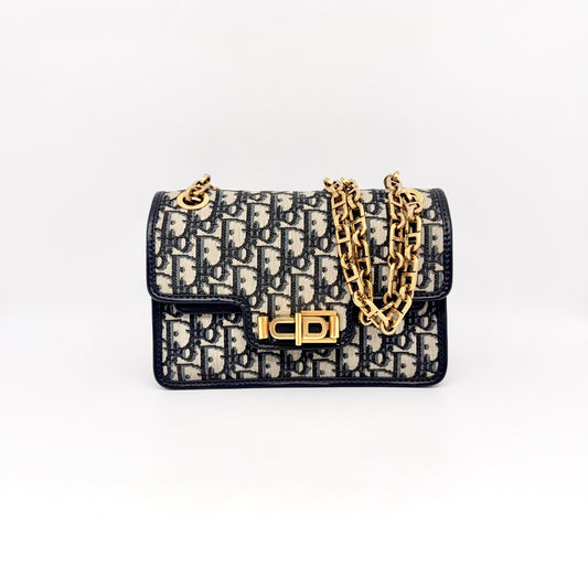 Preloved Christian Dior CD Lock Chain Flap Bag