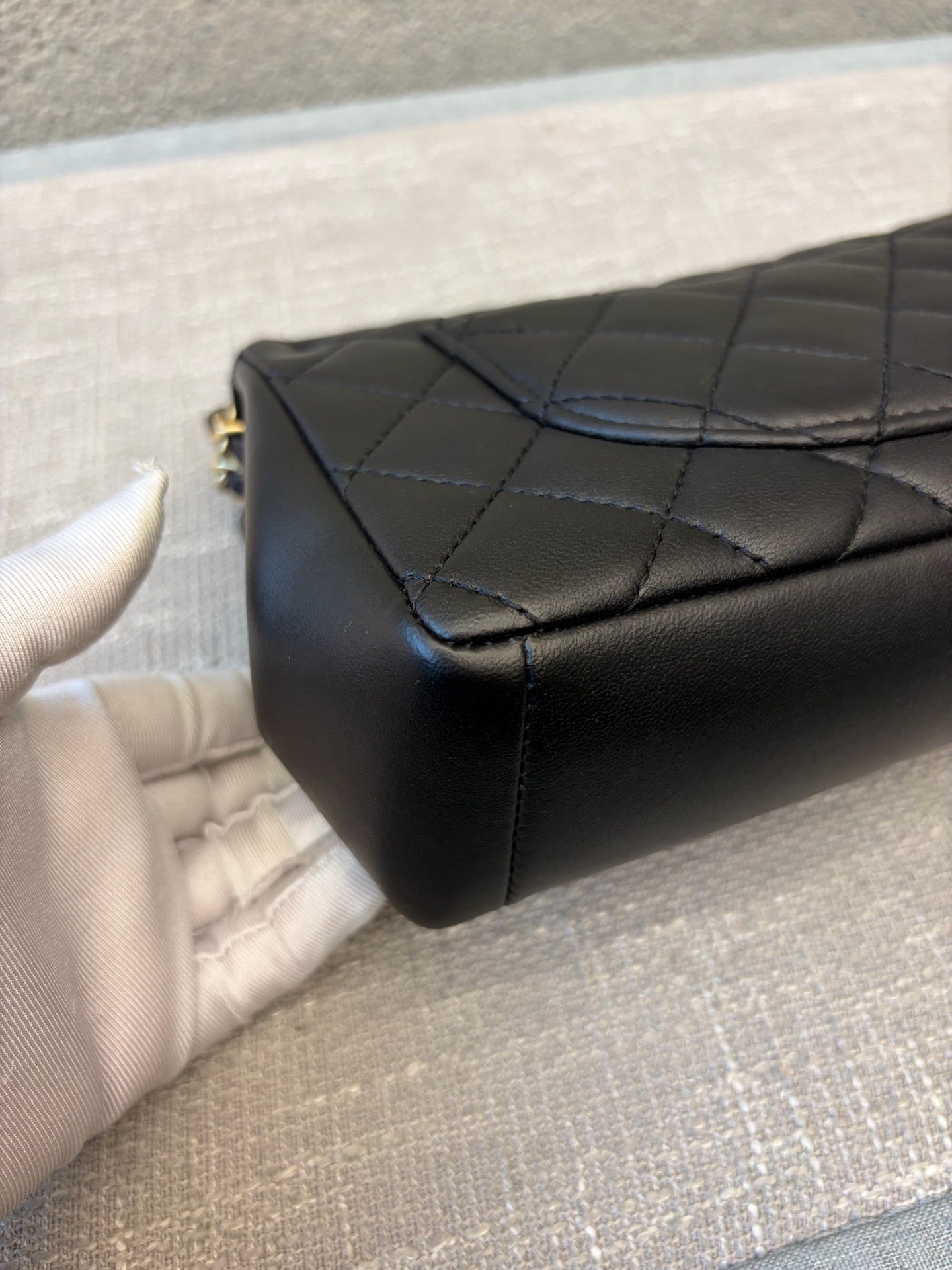 Preloved Chanel Black n Gold Mademoiselle Flap Bag Smal