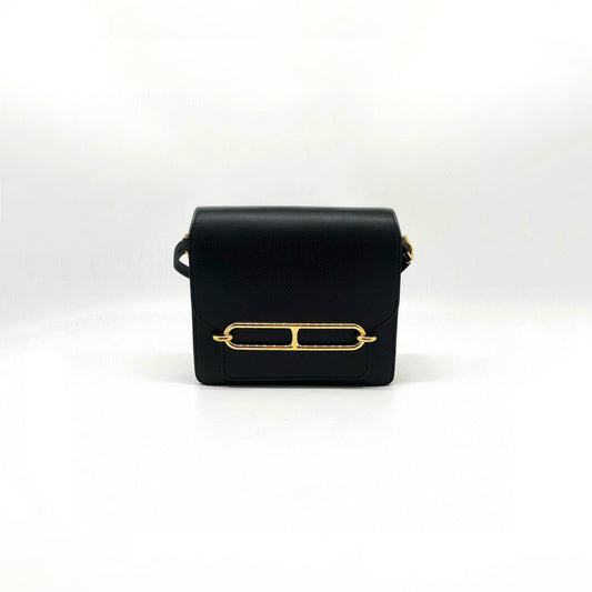 Preloved Hermes Black n Gold Roulis Mini 18