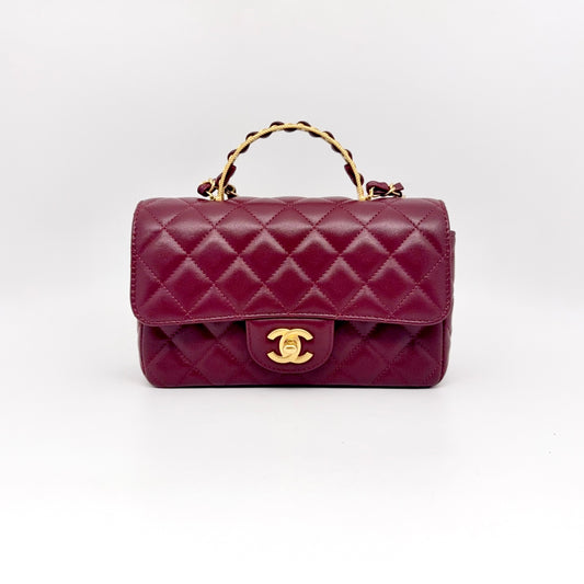 Preloved Chanel 23K Mini Flap with Handle