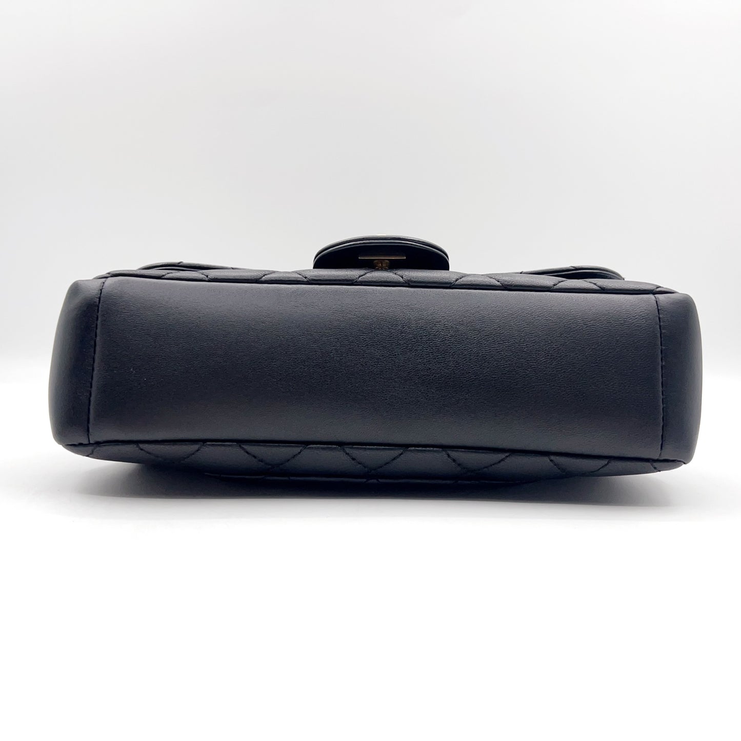 Preloved Chanel Black n Gold Mademoiselle Flap Bag Smal