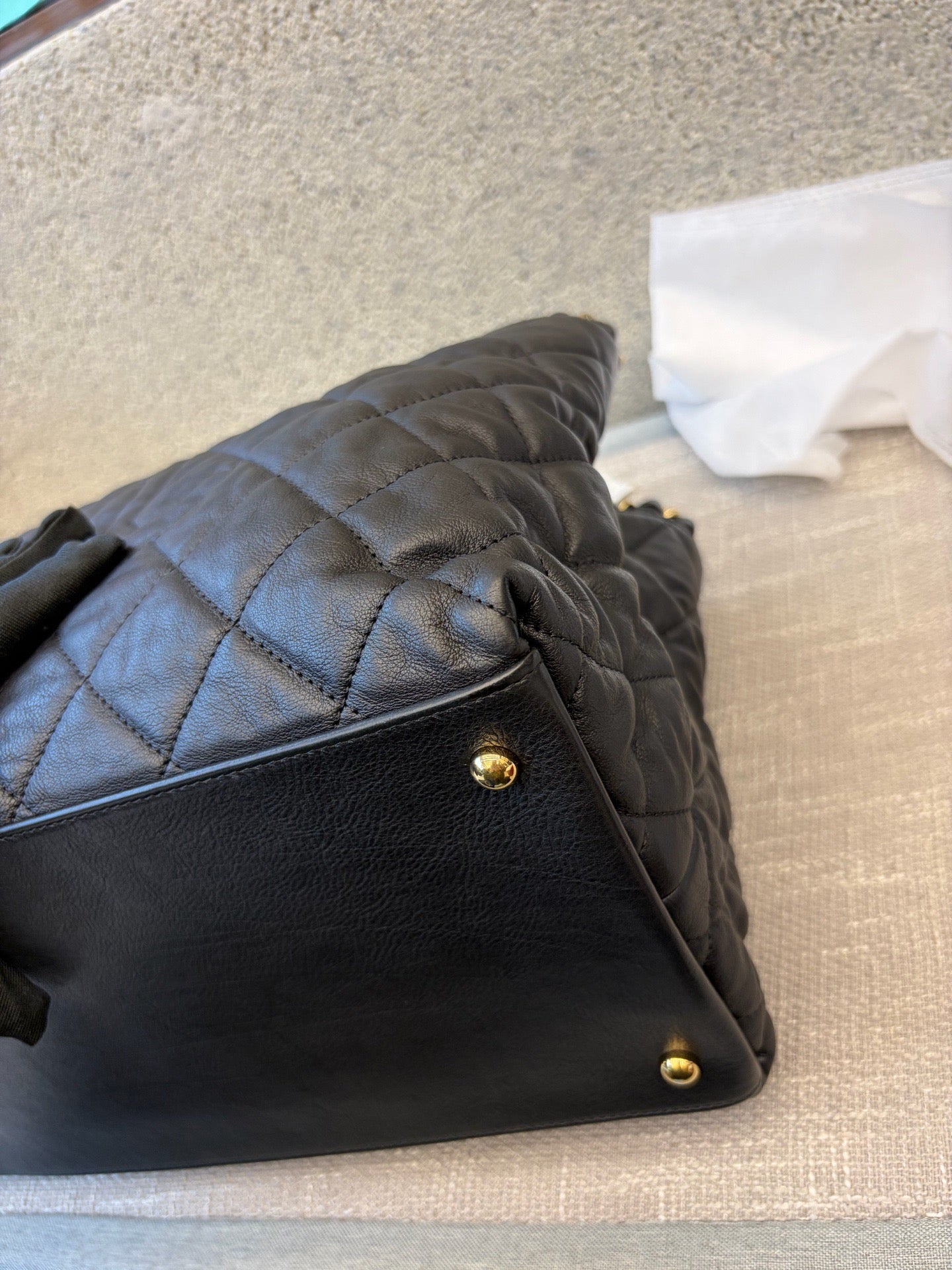 Preloved Chanel Black n Gold Chain Me Tote Bag