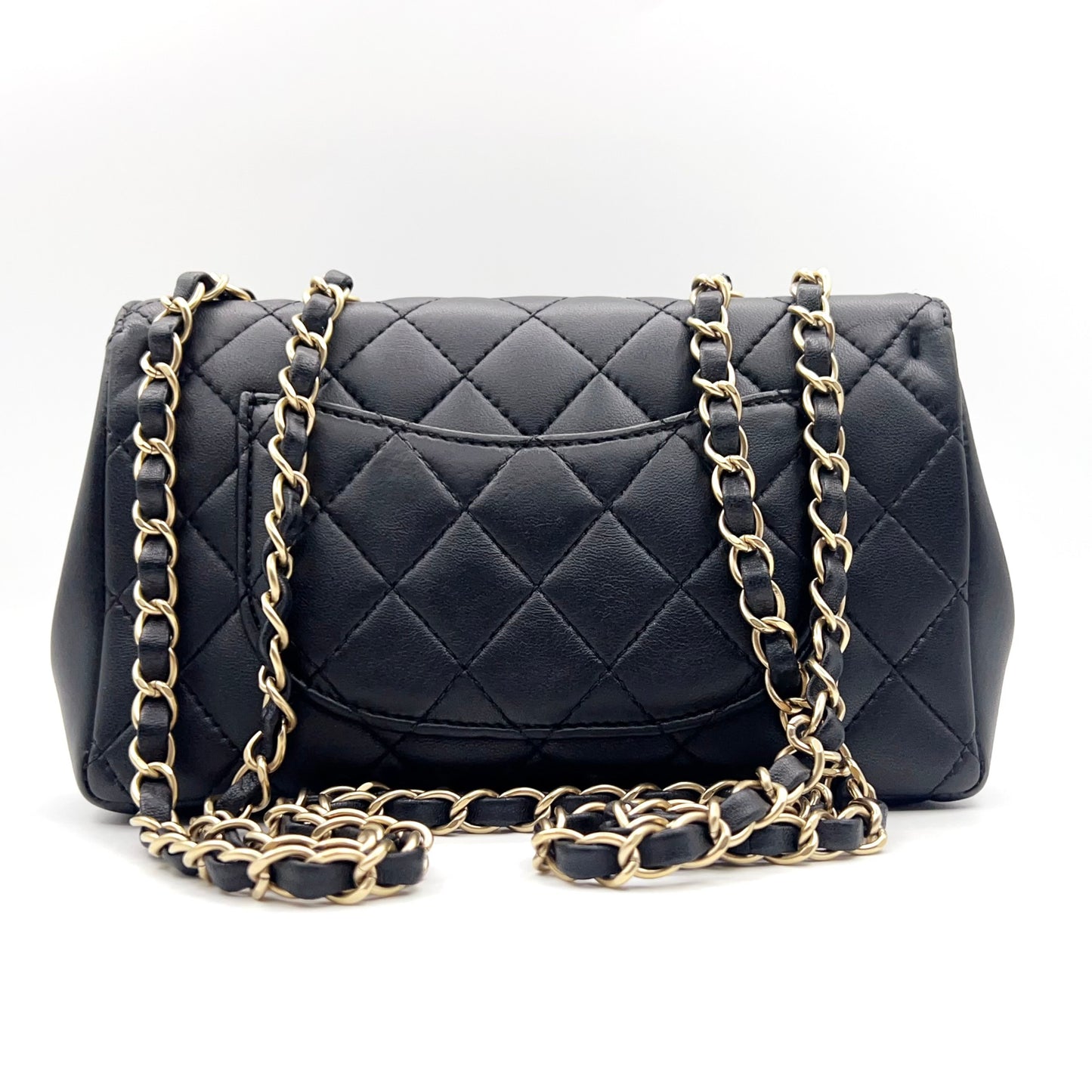 Preloved Chanel Black n Gold Mademoiselle Flap Bag Smal