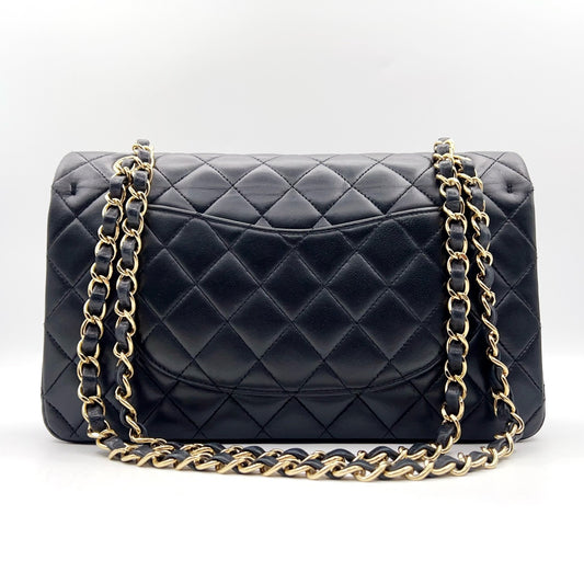 Preloved Chanel Black n Gold Classic Flap Medium
