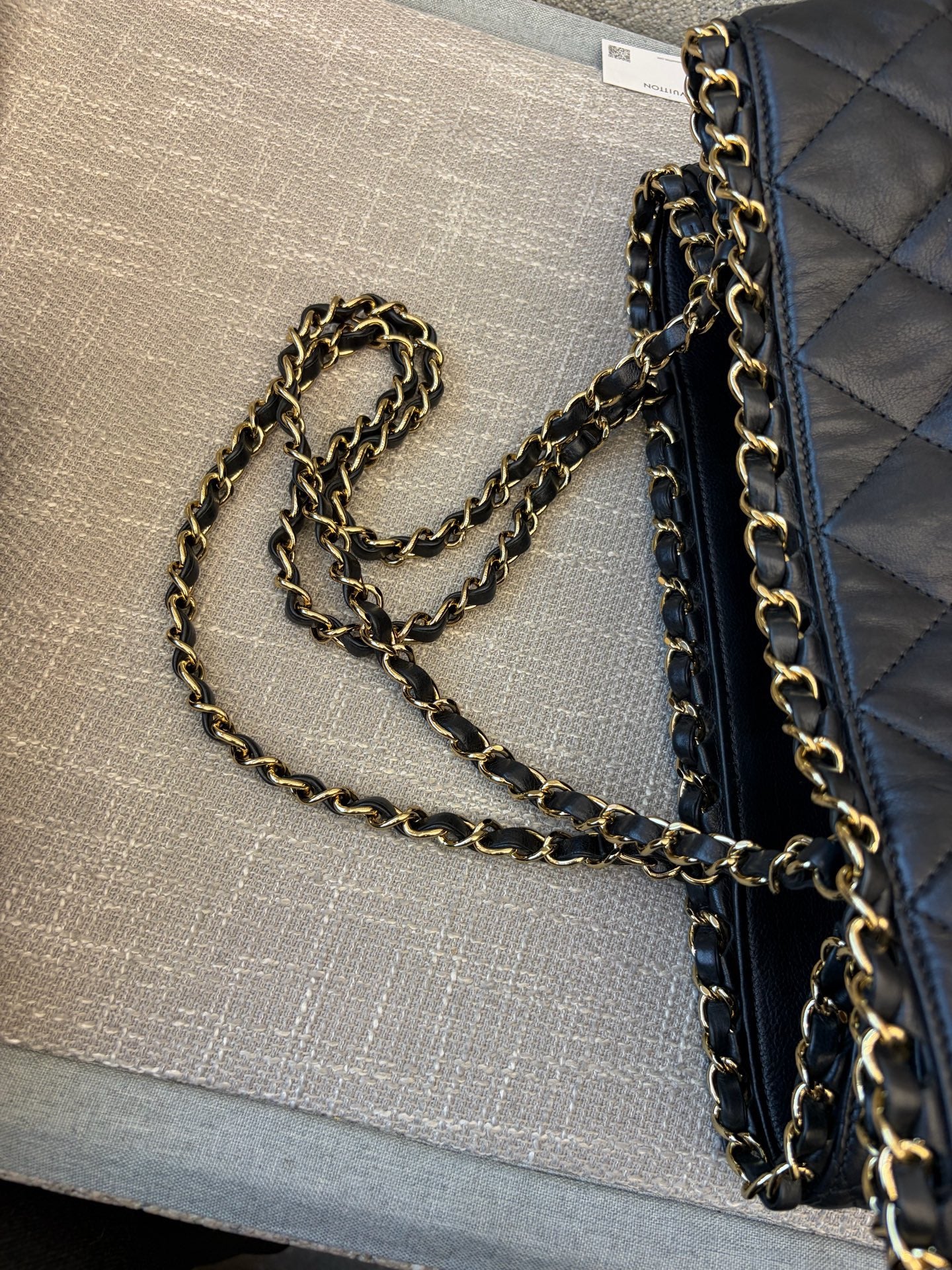 Preloved Chanel Black n Gold Chain Me Tote Bag