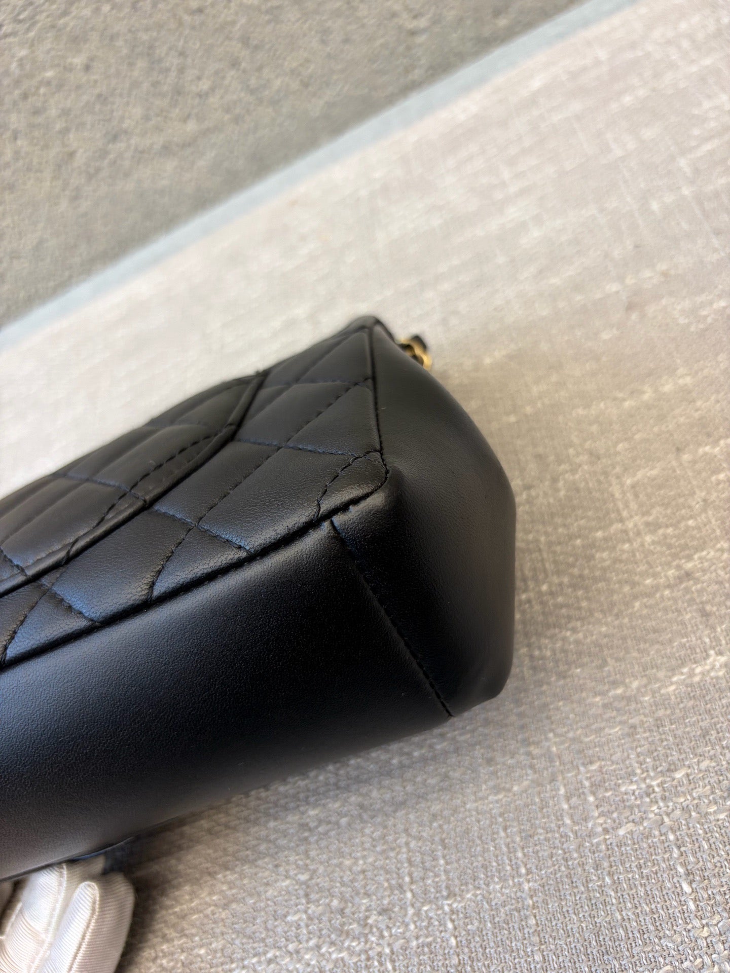Preloved Chanel Black n Gold Mademoiselle Flap Bag Smal