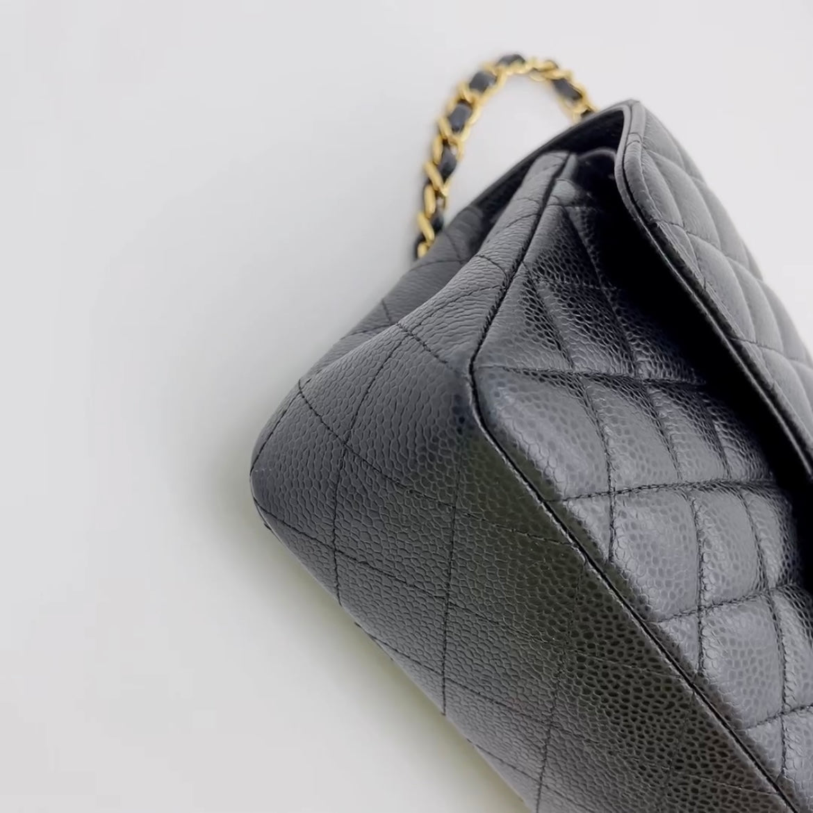 Preloved Chanel Black n Gold Classic Flap Bag Small – allprelovedonly