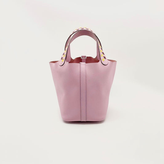 Preloved Hermes Tressage De Cuir Picotin 18 / PM