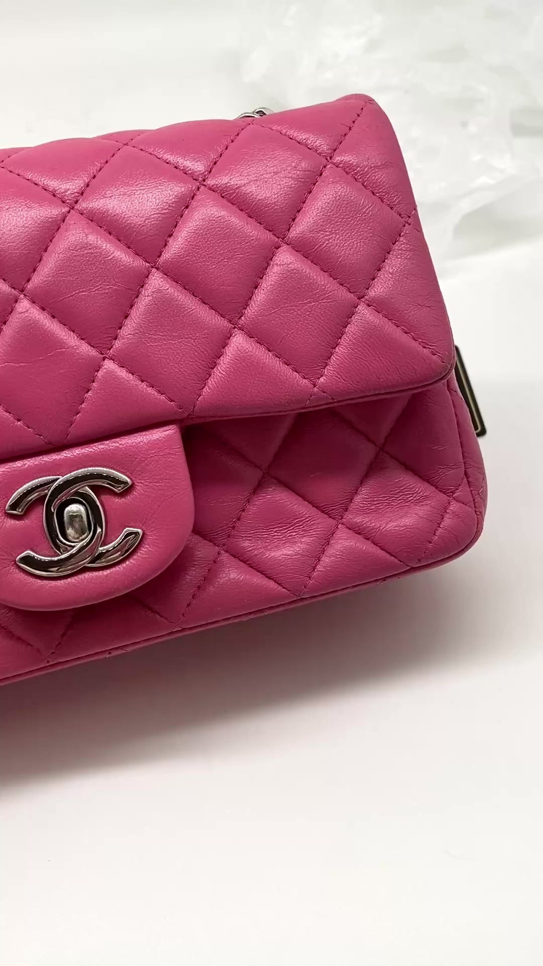 chanel mini rectangle red