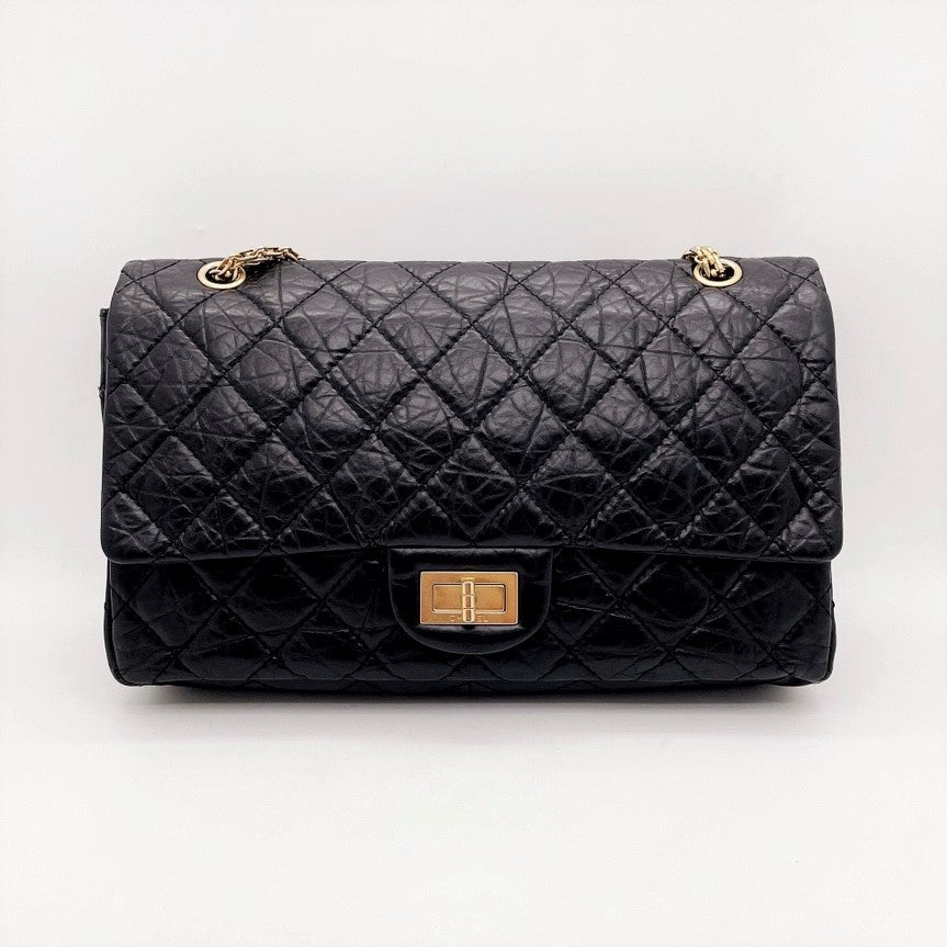 Preloved Chanel Black n Gold 2.55 Reissue Maxi (227) – allprelovedonly
