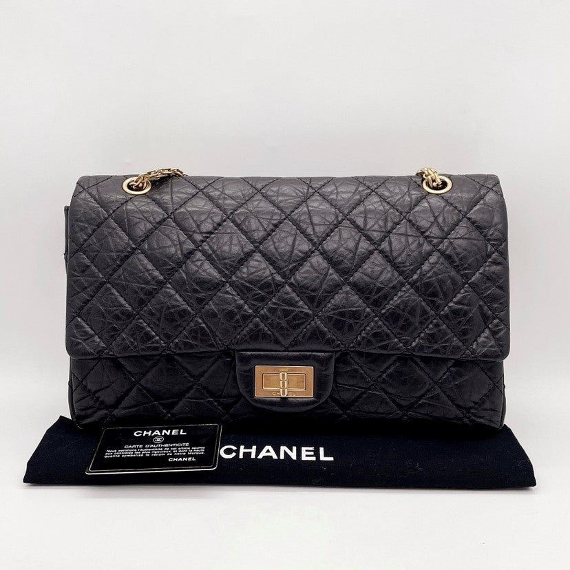 Preloved Chanel Black n Gold 2.55 Reissue Maxi (227) – allprelovedonly