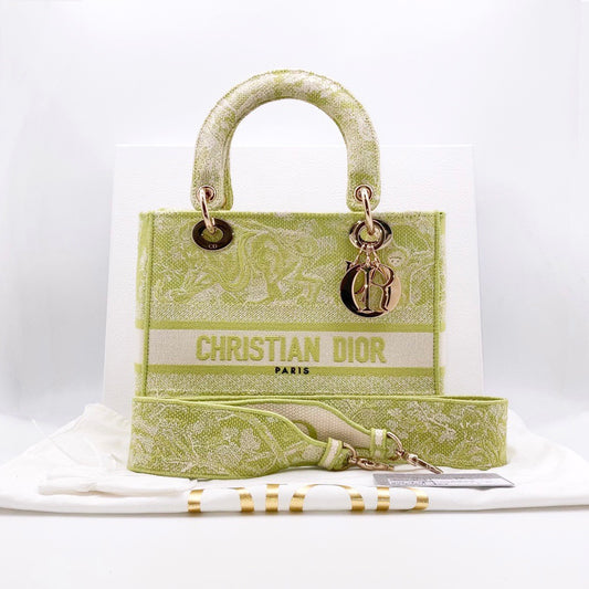 Preloved Christian Dior Lady D-Lite Toile de Jouy Reverse Bag