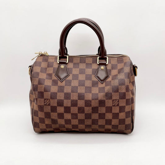 Preloved Louis Vuitton LV Damier Speedy 25 (with strap)