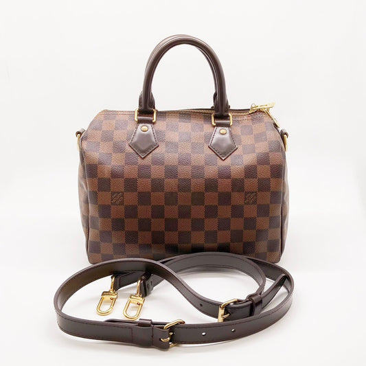 Preloved Louis Vuitton LV Damier Speedy 25 (with strap)