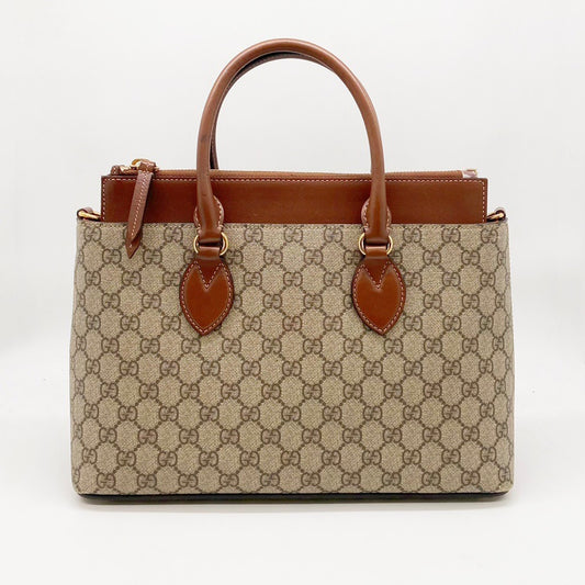 Preloved Gucci Tuscany Top Zip Tote Bag