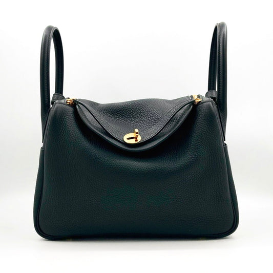 Preloved Hermes Black n Gold Lindy 30