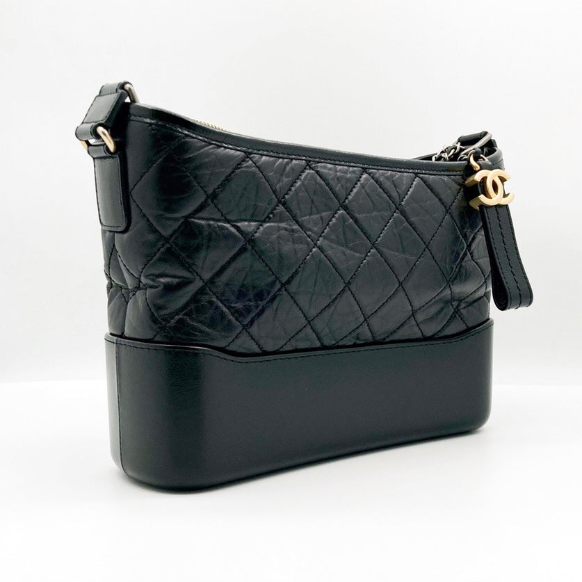 Chanel Gabrielle Large Hobo Bag Gold HW Black - NOBLEMARS