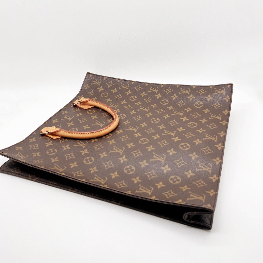 Authentic Louis Vuitton Monogram Sac Plat Hand Tote Bag Vintage 5L220670# -  Tokyo Vintage Store